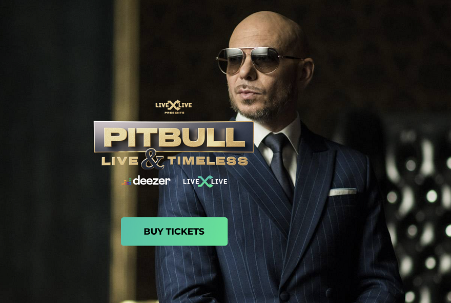 Pitbull ofrecerá conciertos digitales de la mano de Deezer y LiveXLive